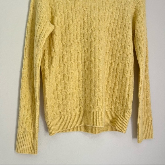 NWT J. Crew Factory Wool Mock Neck Sweater Extra Soft Yarn Yellow Small - Picture 6 of 7